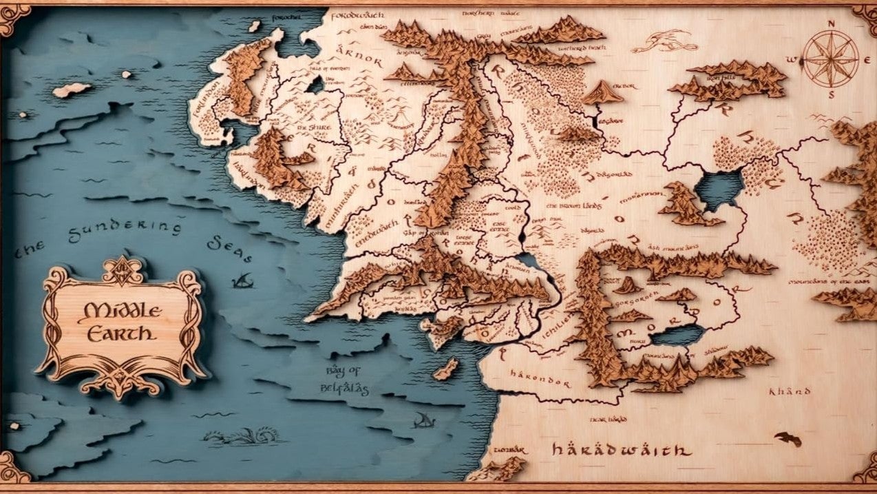 These Lord of the Rings 3D Maps — идеальный подарок для фанатов Толкина