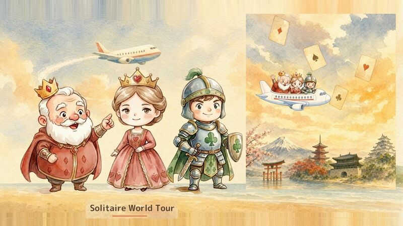 Solitaire World Tour: Klondike вышла на мобильных — пасьянс с акварельными городами Японии и Кореи