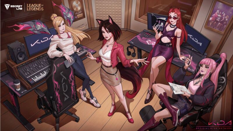 Secretlab выпустила коллекцию K/DA Firestarter с новыми креслами и столами